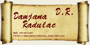 Damjana Radulac vizit kartica